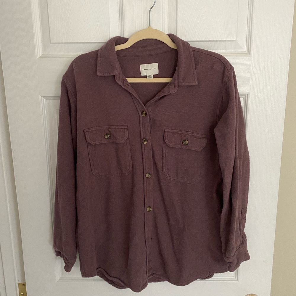 Men's Purple Button-Up Shirt